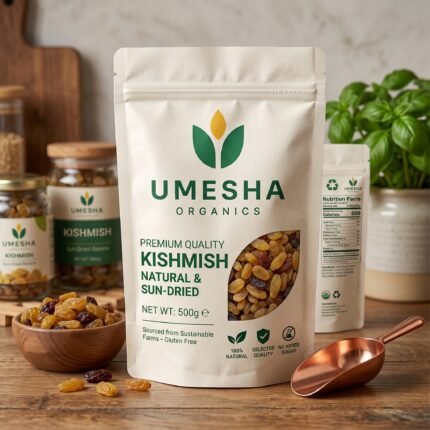 umesha organics premium sun dried kishmish sundar khani 100% natural pack