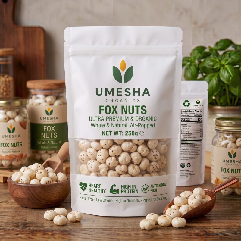 umesha organics ultra premium fox nuts phool makhana 250g pack